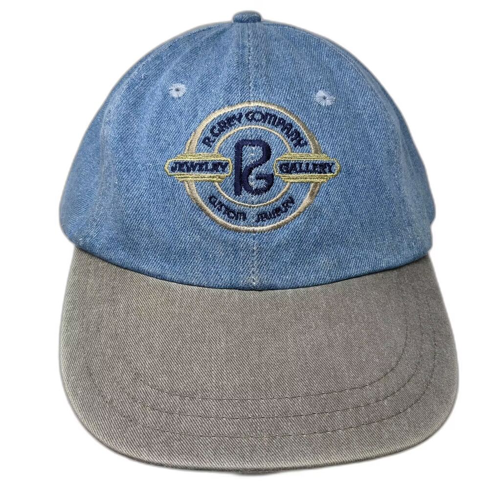 HeadShot Baseball Cap Blue Gray One Size R Grey Company Jewelry Embroidered Hat